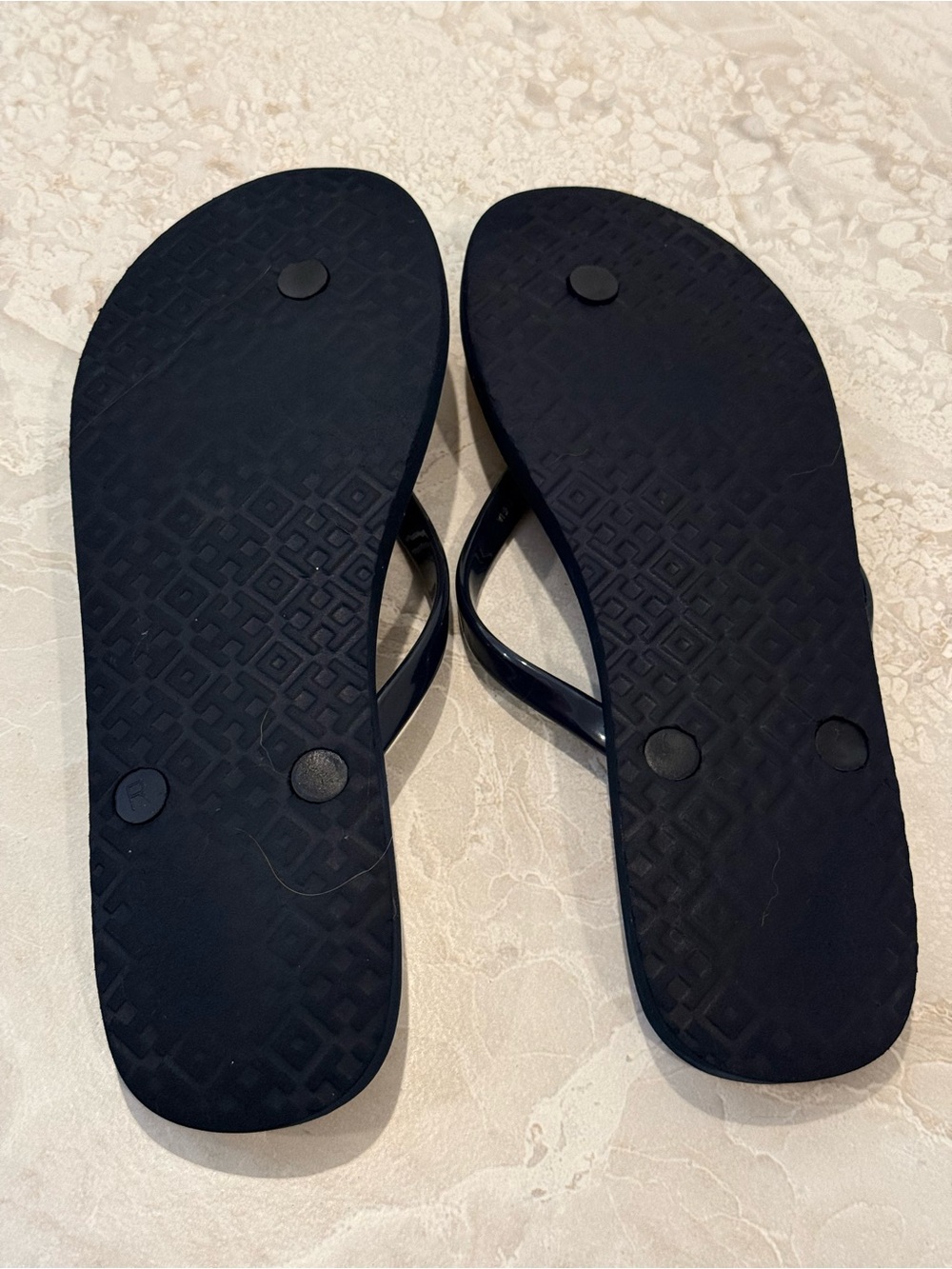 Tory Burch Psychedelic Geo Enamel Logo PVC/EVA Sole Flip Flop Sandal Size 8 - Picture 5 of 10